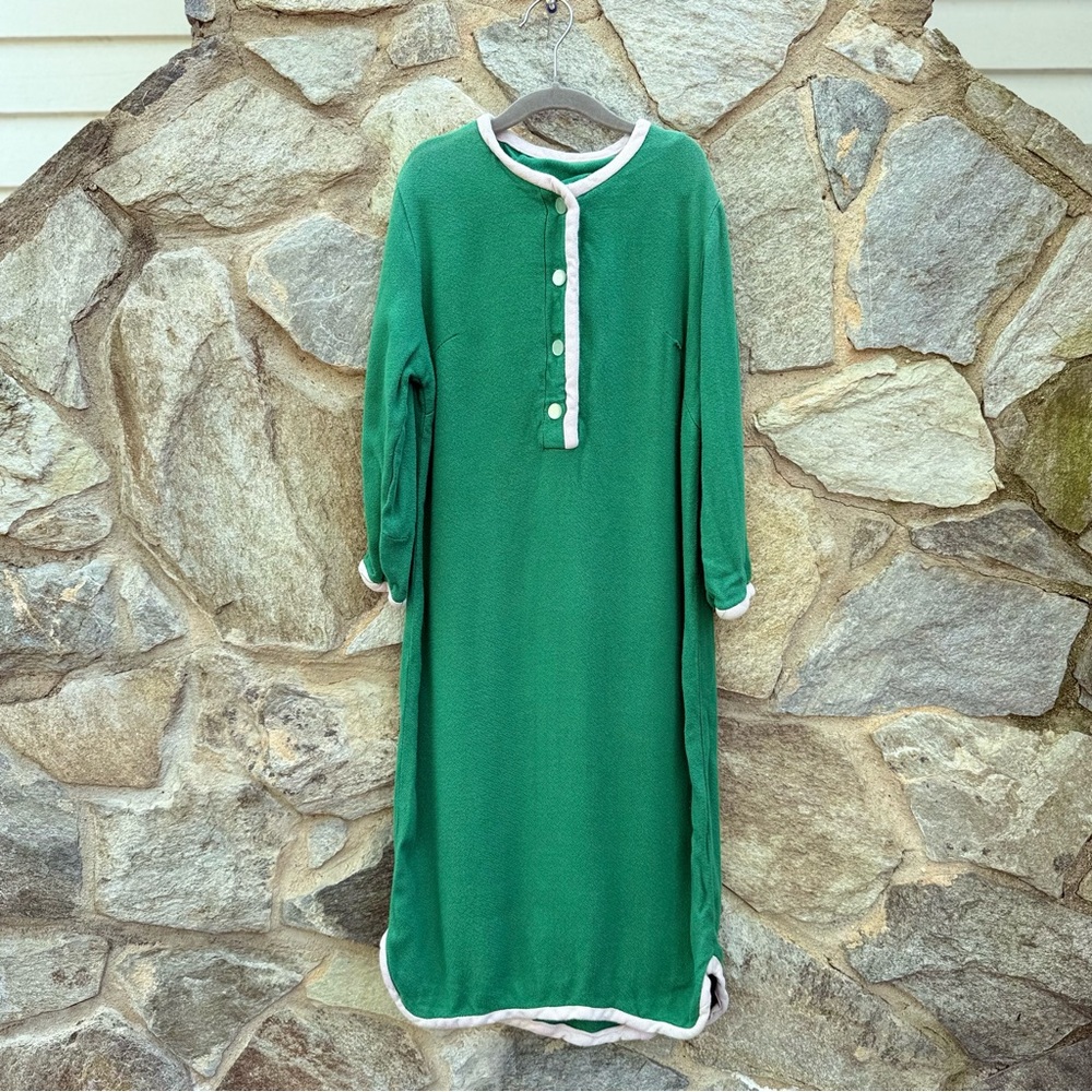 Vintage 1960s Retro Green Midi Dress